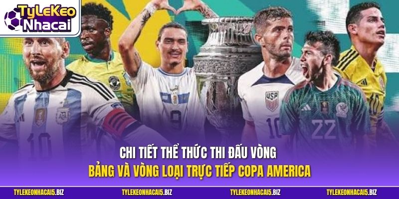 Chi tiết thể thức thi đấu vòng bảng và vòng loại trực tiếp Copa America